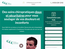Tablet Screenshot of chirocharlesbourg.com